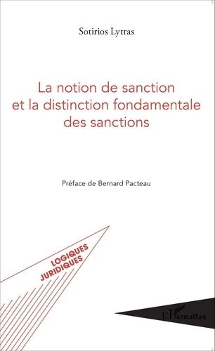 Emprunter La notion de sanction et la distinction fondamentale des sanctions livre