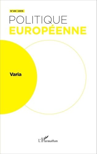 Emprunter Politique européenne N° 49/2015 : Varia livre