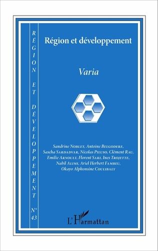 Emprunter Région et Développement N° 43-2016 : Varia. Textes en français et anglais livre