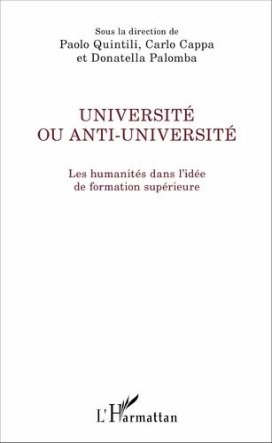 Emprunter Université ou anti-université. Les humanités dans l'idée de formation supérieure livre