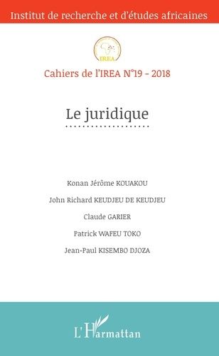 Emprunter Cahiers de l'IREA N° 19/2018 : Le juridique livre