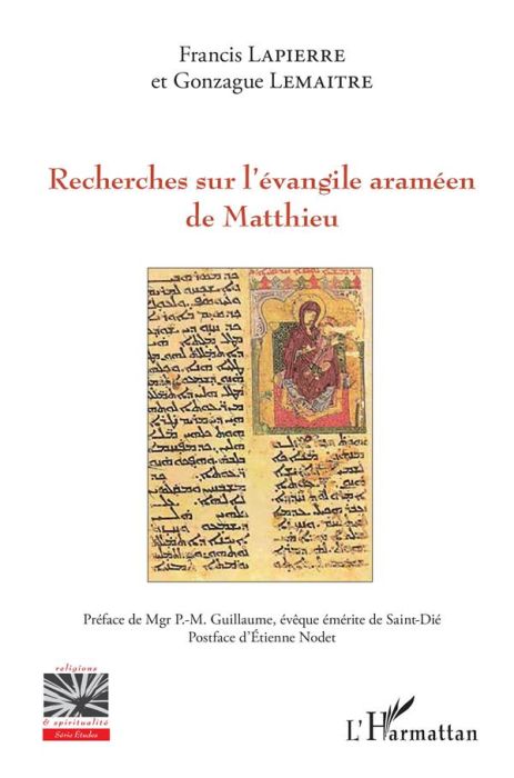 Emprunter Recherches sur l'évangile araméen de Matthieu livre