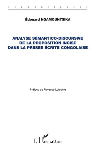 Emprunter Analyse sémantico-discursive de la proposition incise dans la presse écrite congolaise livre