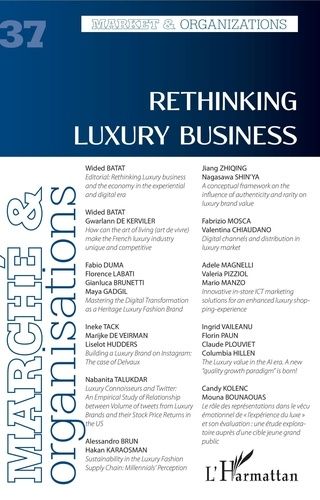 Emprunter Marché et Organisations N° 37 : Rethinking Luxury Business. Textes en français et anglais livre