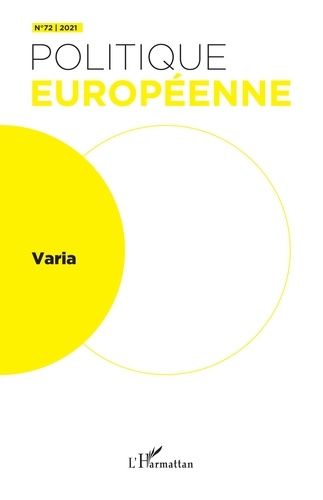 Emprunter Politique européenne N° 72/2021 : Varia livre