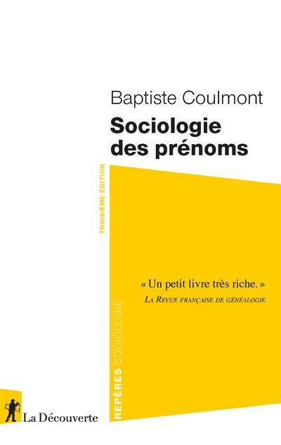 Emprunter Sociologie des prénoms. 3e édition livre