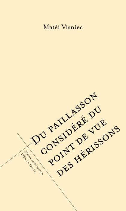 Emprunter Du paillasson considéré du point de vue des hérissons livre