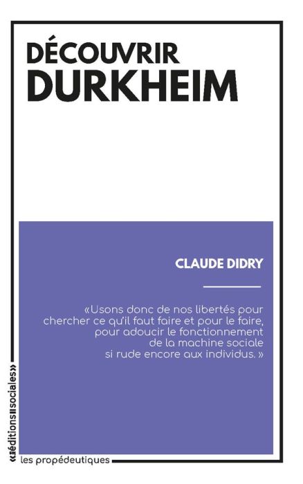 Emprunter Découvrir Durkheim livre