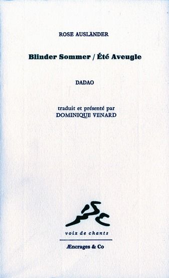 Emprunter Eté Aveugle. Edition bilingue français-allemand livre