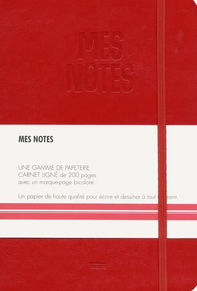 Emprunter Notes cuir garance. Mes notes - Une gamme de papeterie - Carnet ligné de 200 pages avec un marque-pa livre