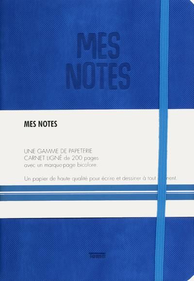 Emprunter Notes cuir bleu electrique. Mes notes - Une gamme de papeterie - Carnet ligné de 200 pages avec un m livre