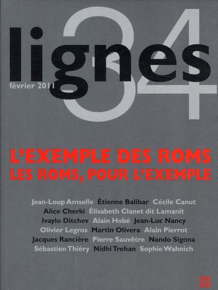 Emprunter Lignes N° 34, Février 2011 : L'exemple des Roms. Les Roms, pour l'exemple livre