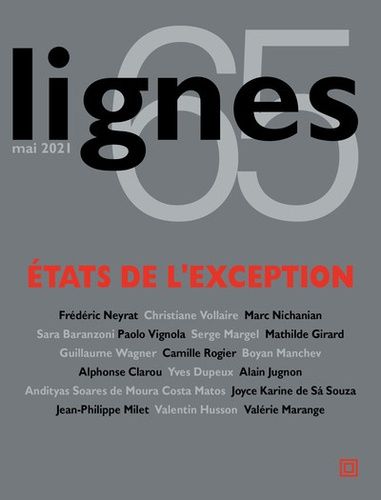 Emprunter Revue Lignes N°65. Etats de l'exception livre