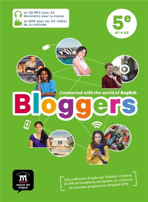 Emprunter Anglais 5e A1-A2 Bloggers. 1 DVD + 1 CD AUDIO livre