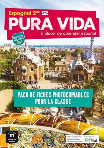 Emprunter Espagnol 2de A2+ Pura vida. Pack de fiches photocopiables pour la classe, Edition 2019 livre