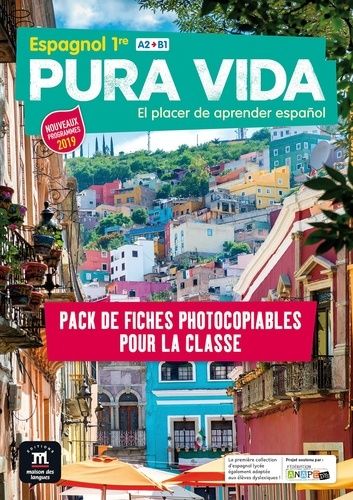 Emprunter Espagnol 1re A2>B1 Pura vida. Pack de fiches photocopiables pour la classe, Edition 2019 livre