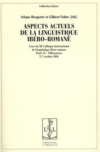 Emprunter Aspects actuels de la linguistique ibéro-romane livre