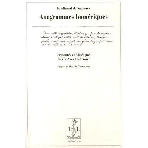 Emprunter Anagrammes homériques livre