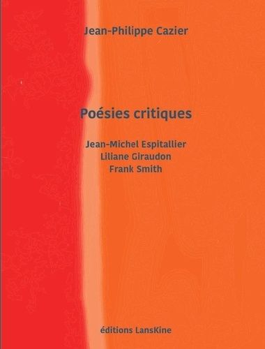 Emprunter Poésies critiques livre