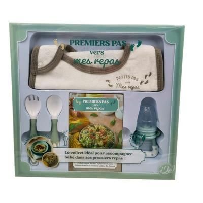 Emprunter Premiers pas vers mes repas. Coffret avec 1 set de couverts, 1 grignoteuse, 1 bavoir et 1 livre de 3 livre