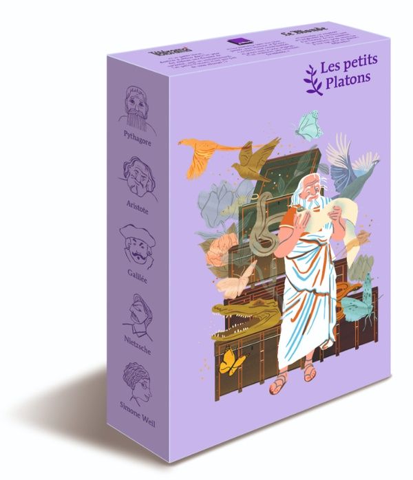 Emprunter Coffret lilas Les petits Platons 5 volumes : Pythagore, Aristote, Galilée, Nietzsche, Simone Weil livre