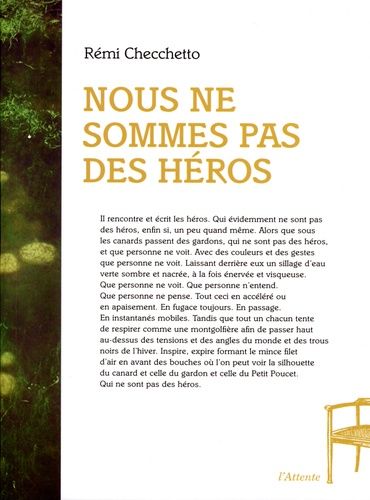 Emprunter Nous ne sommes pas des héros livre