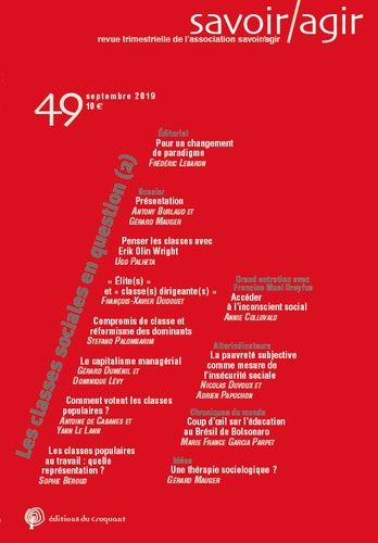 Emprunter Savoir/Agir N° 49, septembre 2019 : Les classes sociales en question. Volume 2 livre