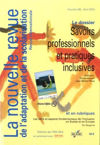 Emprunter La nouvelle revue de l'adaptation et de la scolarisation N° 65, Avril 2014 : Savoirs professionnels livre