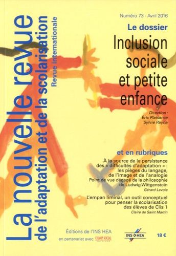 Emprunter La nouvelle revue de l'adaptation et de la scolarisation N° 73, avril 2016 : Inclusion sociale et pe livre