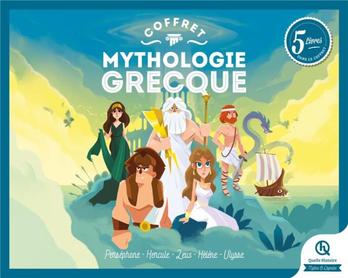 Emprunter Mythologie grecque. Coffret en 5 volumes : Perséphone %3B Hercule %3B Zeus %3B Hélène %3B Ulysse livre