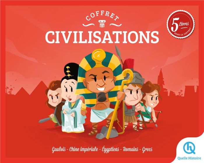 Emprunter Civilisations. Coffret en 5 volumes : Les Gaulois %3B La Chine impériale %3B Les Egyptiens %3B Les Romains livre