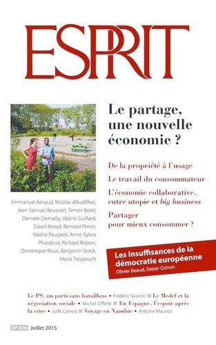 Emprunter Esprit N° 416, Juillet 2015 : Le partage, une nouvelle économie ? livre