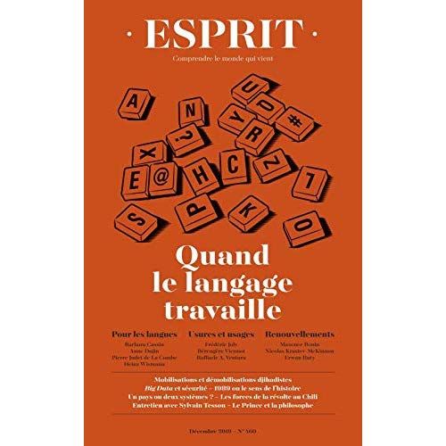 Emprunter Esprit N° 460,décembre 2019 : Quand le langage travaille livre