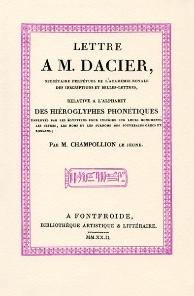 Emprunter Lettre à M. Dacier relative à l'alphabet des hiéroglyphes livre