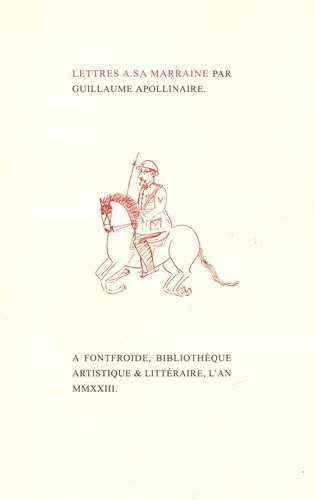 Emprunter Lettres à sa marraine. Par Guillaume Apollinaire livre