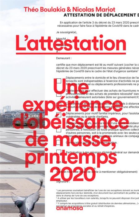 Emprunter L'attestation. Une expérience d'obéissance de masse, printemps 2020 livre