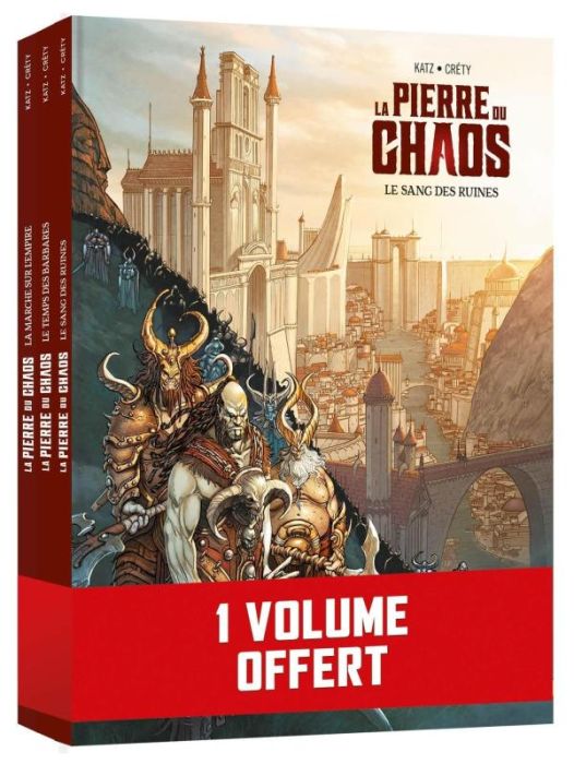 Emprunter La pierre du chaos : Pack en 3 volumes : Tome 1, Le sang des ruines %3B Tome 2, Le temps des barbares livre