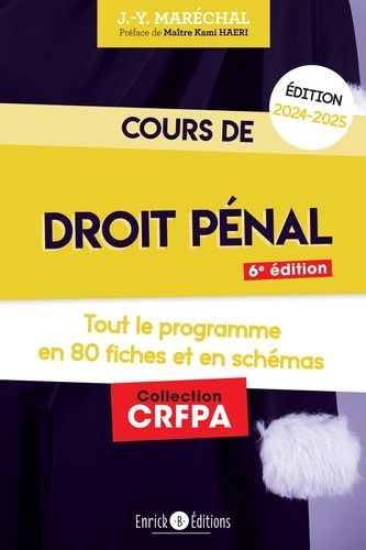 Emprunter Cours de droit pénal. Tout le programme en 80 fiches et en schémas, Edition 2024-2025 livre