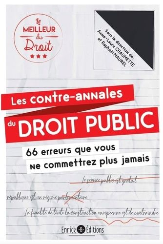 Emprunter Les contre-annales du droit public. 66 erreurs que vous ne commettrez plus jamais livre