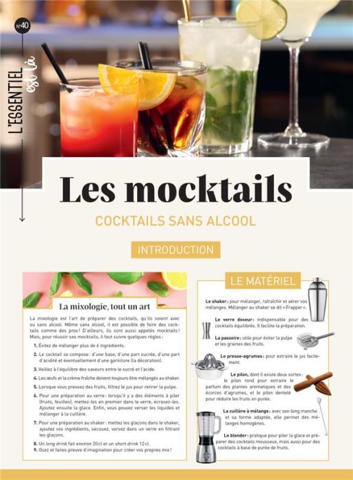 Emprunter Les mocktails. Cocktails sans alcool livre