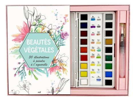 Emprunter Beautés végétales. 30 illustrations à peindre à l'aquarelle. Avec 1 palette aquarelle, 1 pinceau rés livre