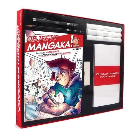 Emprunter Le kit de l'apprenti mangaka - Tout pour créer ses premiers personnages mangas. Avec 10 feuilles de livre