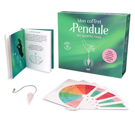 Emprunter Mon coffret Pendule en quartz rose. Avec 1 pendule en quartz rose, 10 planches de radiesthésie et 1 livre