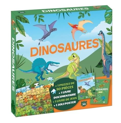 Emprunter COFFRET PUZZLE DOCUMENTAIRE - DINOSAURES livre