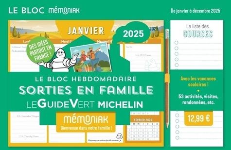 Emprunter Le Bloc hebdomadaire Sorties en famille Le Guide Vert Michelin. Avec un stylo, Edition 2025 livre