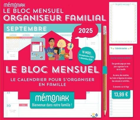 Emprunter Le bloc mensuel organiseur familial Mémoniak. Edition 2025 livre