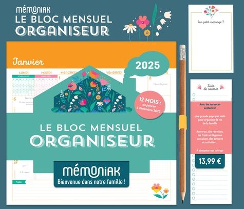 Emprunter Le Bloc mensuel organiseur Mémoniak. Edition 2025 livre