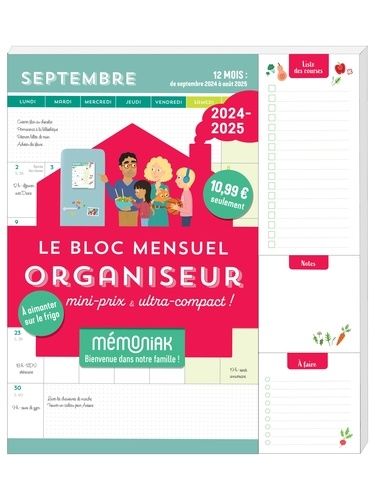 Emprunter Bloc mensuel organiseur mini-prix & ultra-compact. Edition 2024-2025 livre