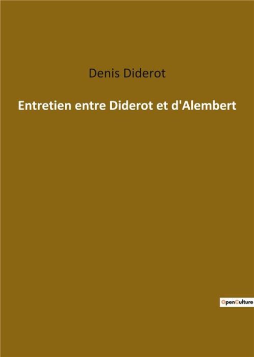 Emprunter Entretien entre Diderot et d'Alembert livre