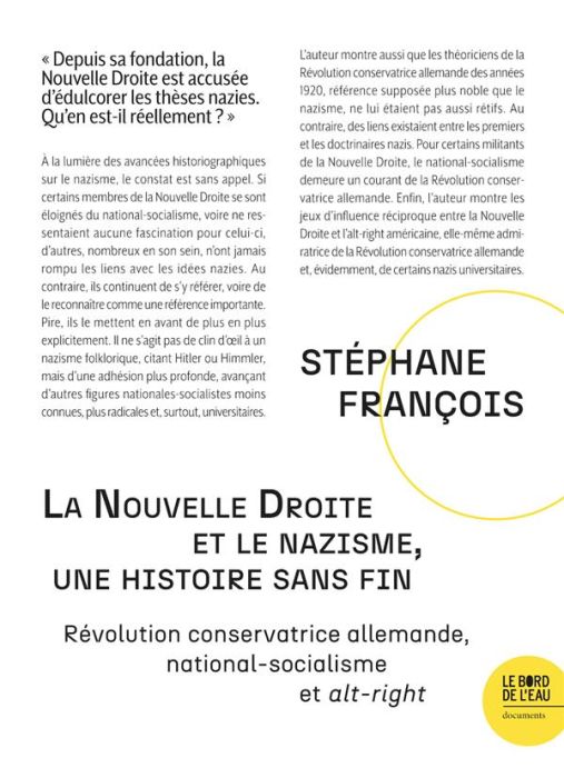 Emprunter La Nouvelle Droite et le nazisme, une histoire sans fin. Révolution conservatrice allemande, nationa livre